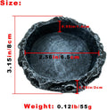 2 Pack Reptile Feeding Dish Corner Bowl, Reptile Water Dish Food Bowl Feeding Terrarium Bowls for Bearded Dragon Lizard 
