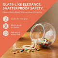 Small Plastic Fish Bowls for Drinks, 16 oz Mini Centerpiece Dishes, 6 Pack