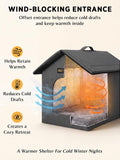 Rest-Eazzzy Outdoor Cat House for Feral Cats,Weatherproof & Insulated