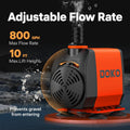 DOKO 800GPH Submersible Water Fountain Pump for Pond, Aquarium, Hydroponic