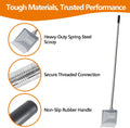 Heavy Duty Pooper Scooper 66in Tempered Spring Steel Scoop Long Stainless Steel Handle Dog Pooper Scooper for Large Dogs