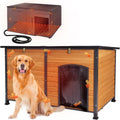 Aivituvin Heated Dog House Outdoor with Heating Pad 59" Extra Large Insulated Dog Kennel with Heating System & Insulatio