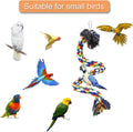 WishLotus Bird Perches, Parrot Colorful Climbing Rope Swing Toys Parrot Stand with Bell and Hanging Clip for Parrots, Bu