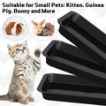 Tessco for you 3 Pcs Kitten Litter Box Shallow Low Entry Open Cat Litter Box Waterproof Plastic Small Rabbit Pan Tray Travel Toilet for Senior Cat Kitten Training(Black,15.1 x 12 x 1.4 Inch)
