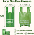 Deo Doo Dog Poop Bags with Handles, 240 Count Large Size, Extra Thick and Leak Proof Refill Rolls for Doggie Waste, Easy Tie and Cleanup, Unscented