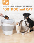 DDMOMMY 30-35 Lbs Dog Food Storage Container Collapsible Dog Food Container with Airtight Lids, Wheels, Scoop and 2pcs Food Storage Containers, Large Pet food storage for Dog, Cat