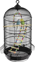 28-inch Round Hanging Indoor or Garden Bird Cage with Ladder,Swing,Feeder