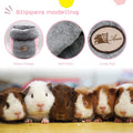 YUEPET Guinea Pig Bed, Warm Fleece Slipper-Shaped Cuddle Cave, Grey