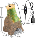 Reptile Humidifier Fogger, Bamboo Trunk Humidifier with Top Mist Outlet, 1000ml Detachable Terrarium Humidifier Reptile 