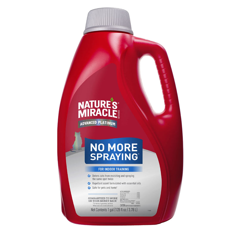 Nature’s Miracle Advanced Platinum No More Spraying, 128 Ounces, Helps Discourage Repetitive Cat Spraying
