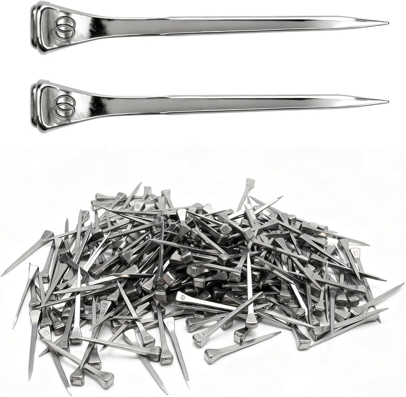 250 Pcs E5 Horseshoe Nails (2 Inch), Stainless Steel Horse Hoof Nails for Securely Fastening Horseshoes, Ideal for Eques