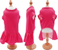 4PCS Dog Dresses Pink XXL Solid Color Sleeveless Skirt Dog Sundress