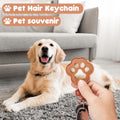 Aanqilze 5PCS Pet Hair Storage Keychain, Pet Dog Cat Hair Collector Paw Shaped fur keepsake Keychains, pet enthusiast commemorative gift