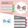 FGISAR 20 Pcs Small Dog Hair Bows with Rubber Bands Handmade Puppy Hair Bows Cute Grooming Flower Ball Bowknot Top Knot Dog Hair Accessories Hair Ties for Yorkie Maltese Pet (Pink)