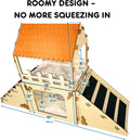 OtterPets Extra Large Bunny Hideout, Wooden Rabbit Castle with Fleece Mats