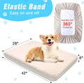 Dog Bed Covers Replacement Washable 100% Waterproof Dog Bed Sheets Soft & Noiseless 2 Pack, 42" x 28" Beige