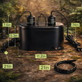 REPTI ZOO Dual Reptile Light Fixture for Reptile Dome UVB Lamp Fixture Dual Reptile Reflector Dome Lamp Cap Combo Integr