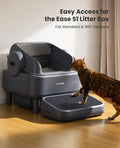 Oneisall Cat Stairs Ramp for Litter Box for Small and Elderly Cats