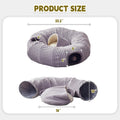 Cat Tunnel Bed for Indoor Cats,Cat Donut Tunnel Toy with Washable Circle Cushion,Blackout Tent, Multifunctional Playground Toys Hideplace for Kitty, Puppy, Rabbit,Ferret