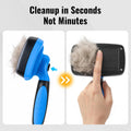 Self-Cleaning Dog Brush for Shedding, Slicker Brush & Grooming Tool