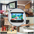 Fake Fish Tank with Moving Fish, Decorative Aquarium Lamp (Auto 2/4/12H Shutdown Timer), Artificial Tropical Marine Tank