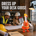7 Inch Desk Goose Outfits, Construction Worker Costume with Hat, Orange