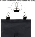 Rabbit Hay Feeder Bag Hanging Hay Rack (Black, 2 Windows)