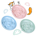 Slow Feeder Bowl for Cats and Small Dogs - Set of 3 Melamine Puzzle Cat Dish for Wet & Dry Food- Whisker Friendly & Dishwasher Safe & Non Slip Design (Pink +Blue + Green, 6.3" W × 1.2" H