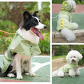 Dog Raincoat, Waterproof Reflective Adjustable Hooded Dog Rain Coat with Leash Hole, Lightweight Breathable Pet Poncho f