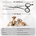 ARSUK Dog Grooming Scissors 7-Inch Professional Japanese Stainless Steel Pet Grooming Scissors for Pets, Sharp Dog Hair 