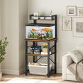 MAHANCRIS 5-10 Gallon Fish Tank Stand, Aquarium Stand with Adjustable Shelf