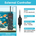 25W Aquarium Heater, Adjustable Small Fish Tank Heater, with Digital Display, Overheat Protection & Dry Run Protection, 