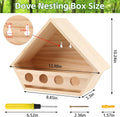 Dove Bird House for Outside, Wooden Mourning Dove Nesting Box