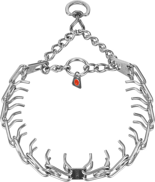 Herm. Sprenger Ultra-Plus Prong Dog Training Collar, Anti Pull Training Pinch Collar, Stainless Steel (3.0 mm x 17" Neck Size; 20" Chain Length) - Swivel-Ring Version