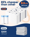 24 Pack Litter Box Liners Compatible with Safe Pets Scoopfree, 37"x16"
