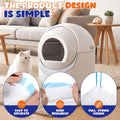 180 Count Automatic Cat Litter Box Liners, Drawstring Waste Bags