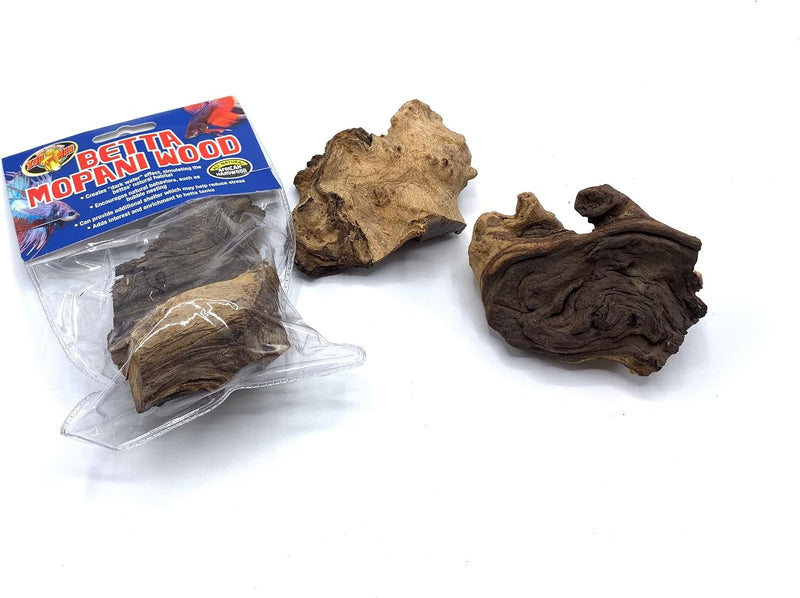Zoo Med Betta Mopani Wood Fish Aquarium Terrarium Decoration to Create “Dark Water” Effect BA10 (Pack of 3)