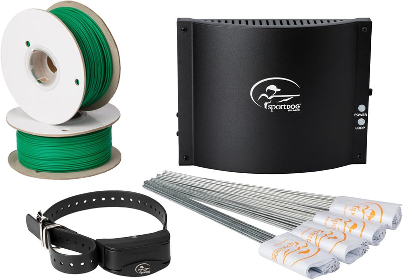 SportDOG Brand Rechargeable In-Ground Fence System - Waterproof, Rechargeable Collar with Tone, Vibrate, and Static - Expandable to Contain Unlimited Dogs