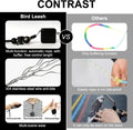 Retractable Bird Leash,Parrot Flying Rope,Anti-Bite Wire Rope Parrot Leash,Adjustable Bird Harness for Training,with 5pc