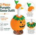 7 Inch Halloween Pumpkin Goose Outfit, Orange Glow in the Dark