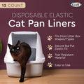 Alfapet Cat Litter Box Liners Large 12 Count - Tear-Resistant Cat Litter Bags - Waterproof Kitty Litter Liners - Fits Litterbox Pan Sizes Medium and Large, 31" x 17", 20 lb Capacity