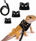 3 Pack Bearded Dragon Leash and Harness Set (S, M, L) - Growth Pack Protective Reptile Walking Rope for Outdoor Sunbathi