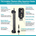 hygger Marine Aquarium Heater 50W 100W 200W 300W 500W,Titanium Heater with Temperature Calibration,Digital LED Controlle