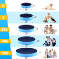 Niubya Foldable Dog Pool, Collapsible Plastic Dog Swimming Pool, 48x12 in