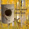 Natural Wooden Hamster Tunnel,Wood Hamsters Hideout Tube,Small Animal Hollow Tree Trunk Holes Exercise Mouse Chew Toys C