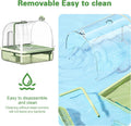 Automatic Bird Bath for Cage, Parrot Bathtub, Indoor Cockatiel Bathtub Shower with Pump, Circulating Water, Birds Shower