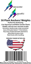 Awesome Aquatic Aquarium Plant Weights, 50 Count, Lead Ribbon Fish Anchors