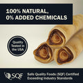 Redbarn Medium Rolled Collagen-Wrapped Esophagus Dog Treats 25-Pack- Natural Long Lasting Dog Chews Alternative to Traditional Rawhide for All Dog Sizes Grain-Free