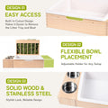 3-in-1 Rabbit Hay Feeder with Litter Box, Bowl Tray for Small Bunnies