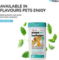 Petkin Cat and Dog Dental Wipes, 80 Wipes (Fresh Mint) - Natural Formula Cleans Teeth, Gums & Freshens Breath - for Dail